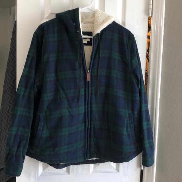 ll bean womens flannel hoodie